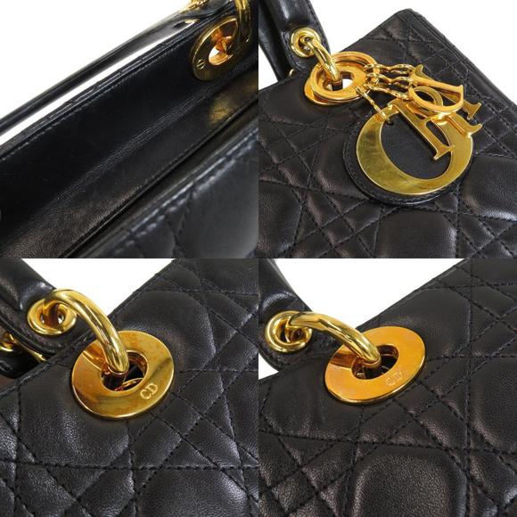 Christian Dior 2way Handbag Lambskin Black - Picture 7 of 9